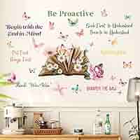 Amazon.com: DRWSSR 2 Sheets Creative Book Wall Decal